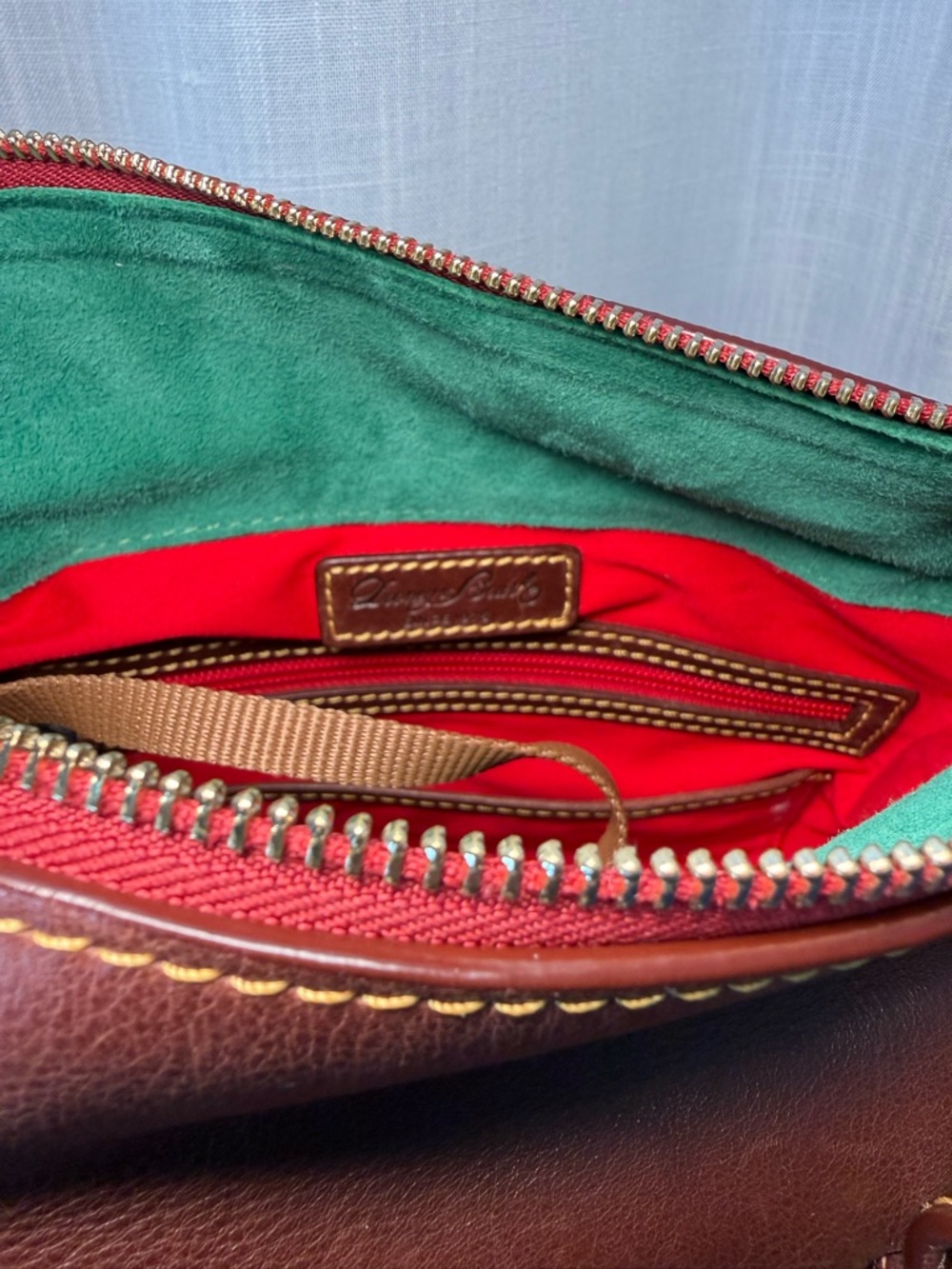 Dooney & Bourke Mini Florentine Satchel in Chestnut - Picture 6 of 7